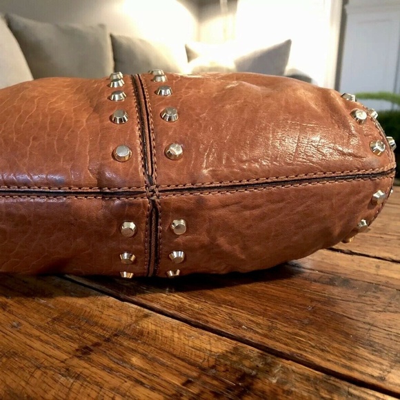 MICHAEL KORS~ASTOR~GOLD STUDDED PEBBLED LEATHER - Picture 8 of 8